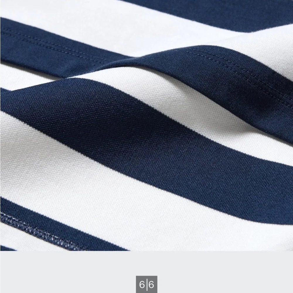 Uniqlo Blue and White Striped Kids Shirt - Picture 4 of 4